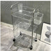 Sleek Acrylic Rolling Cart for Bathroom Organization and Storage