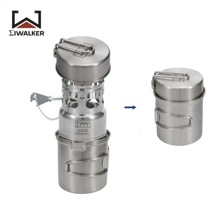 Outdoor Camping Stove with Storage Pots