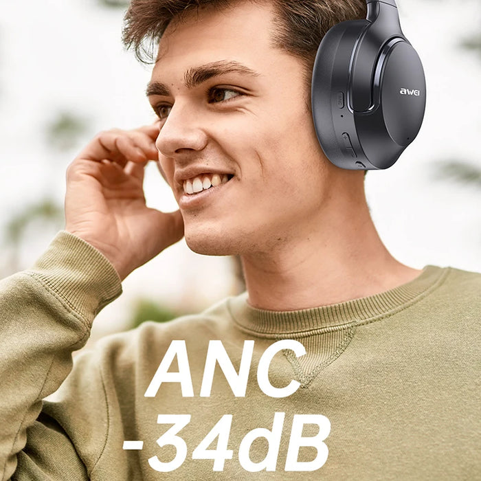 Wireless Over-Ear Headphones with ANC and 40mm Drivers
