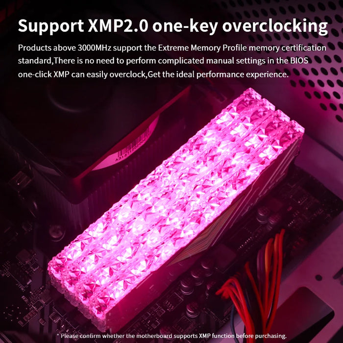 High-performance DDR4 32GB RAM kit with sleek white RGB design