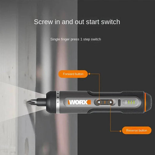 Compact and Lightweight Cordless Mini Electric Screwdriver with 7-Gear Torque Adjustment