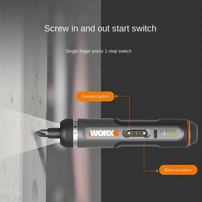 Compact and Lightweight Cordless Mini Electric Screwdriver with 7-Gear Torque Adjustment