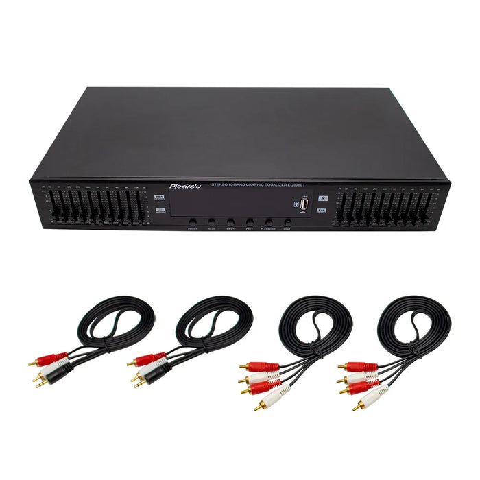 10-Band Graphic Stereo Preamplifier with Bluetooth & EQ Control
