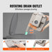 Portable camping toilet with 32L flush, 20L waste tank, pressurized pump