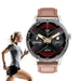 Smart Watch with Earbuds IP67 Waterproof Sports Health Tracker (brown belt) - FLUXA
