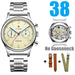 Manual and Cleaning Cloth Included Pilot Chronograph Timepiece