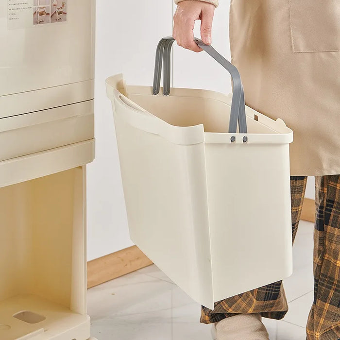 Portable Kitchen Trash Can with Detachable Design - 45L