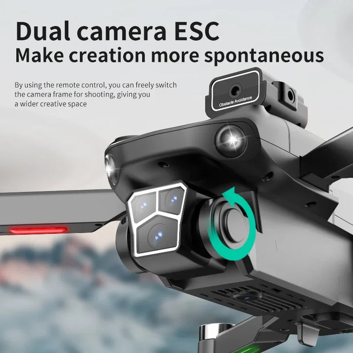 8K HD Brushless Drone with Obstacle Avoidance & GPS Display