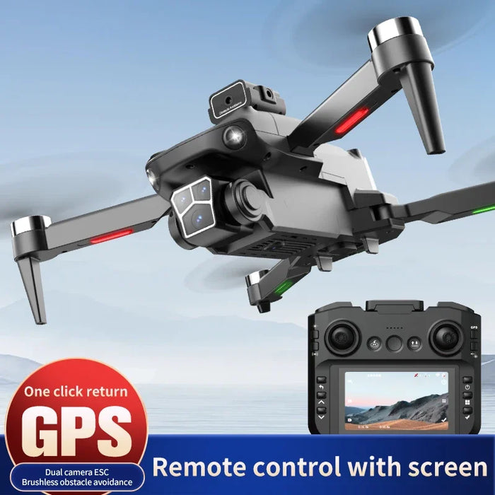 8K HD Brushless Drone with Obstacle Avoidance & GPS Display