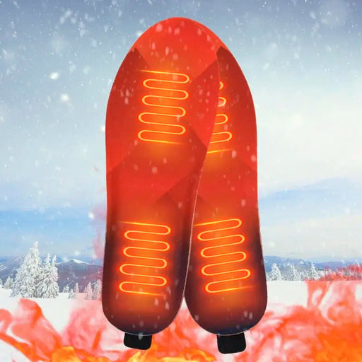 Pair of Large Heated Insoles with 3300mAh Rechargeable Battery