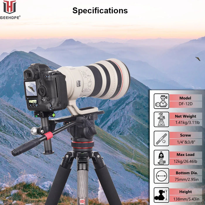 Professional Fluid Video Head for Tripod & DSLR