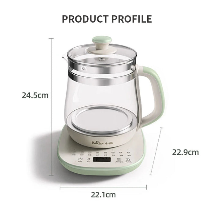 1.5L Electric Glass Kettle with Strainer & Auto-Off