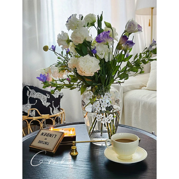 Luxury Glass Vase for Office or Living Room Decor 25x17x10cm