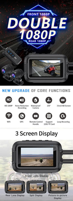 Loop Recording Dash Cam automatically overwrites old files for continuous recording