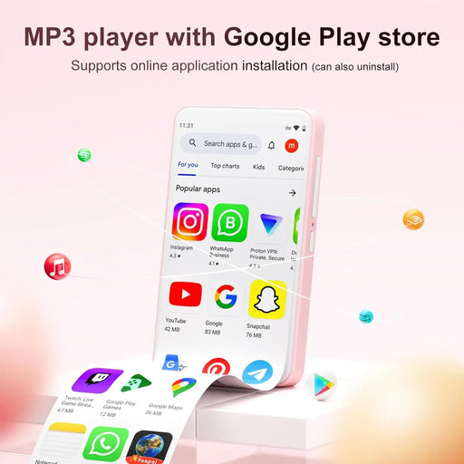 80GB MP3 Player Android 9 with Touchscreen, Bluetooth, WiFi, and FM Radio