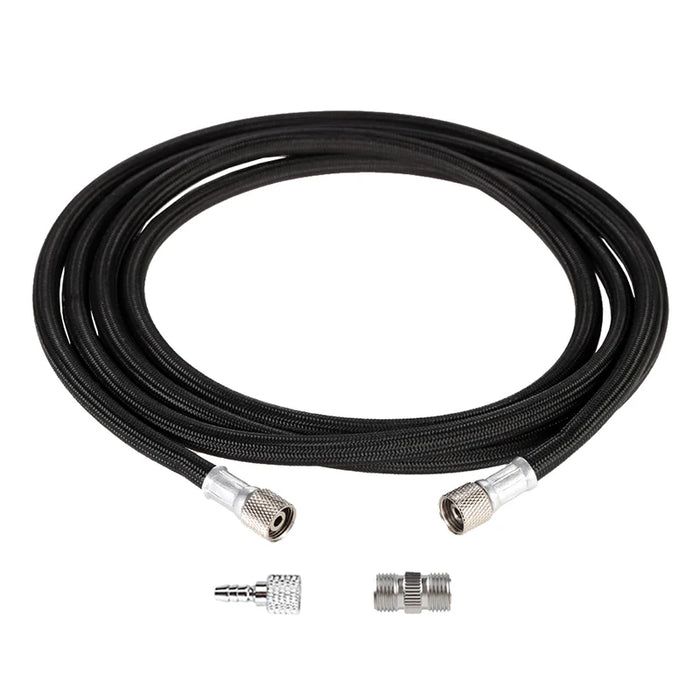 Package includes air compressor, airbrush gun, plastic cups, air hose, and cleaning kit