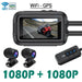 Dual 1080P Motorcycle DVR waterproof dash cam with WiFi and GPS (128GB) super capacitor power supply for safe operation in extreme temperatures