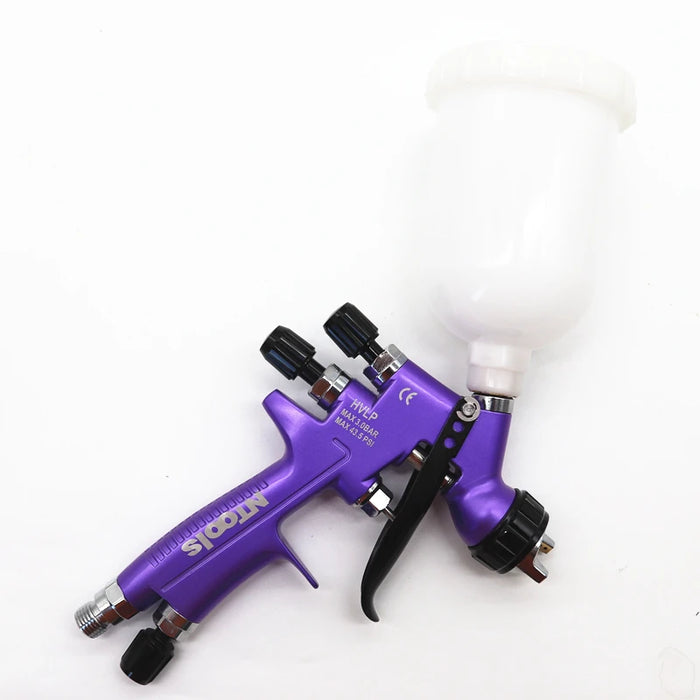 HVLP Paint Spray Gun 1.2mm Nozzle, 250ml Cup, Pneumatic, and Gravity Feed