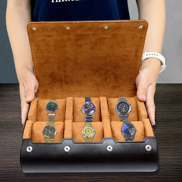 6-slot organizer for safe and accessible watch storage