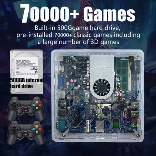 Plug and play game console with 70000+ games preloaded