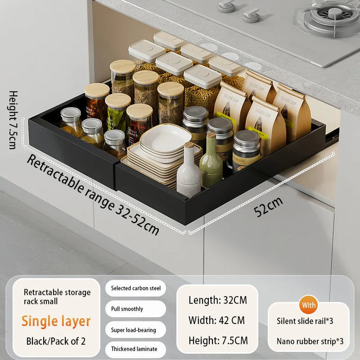Sliding Roll-Out Shelf for Kitchen and Home Storage