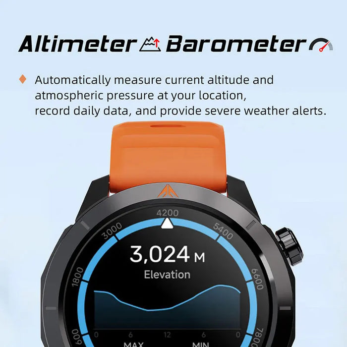 Sports Smartwatch 3ATM Waterproof Orange