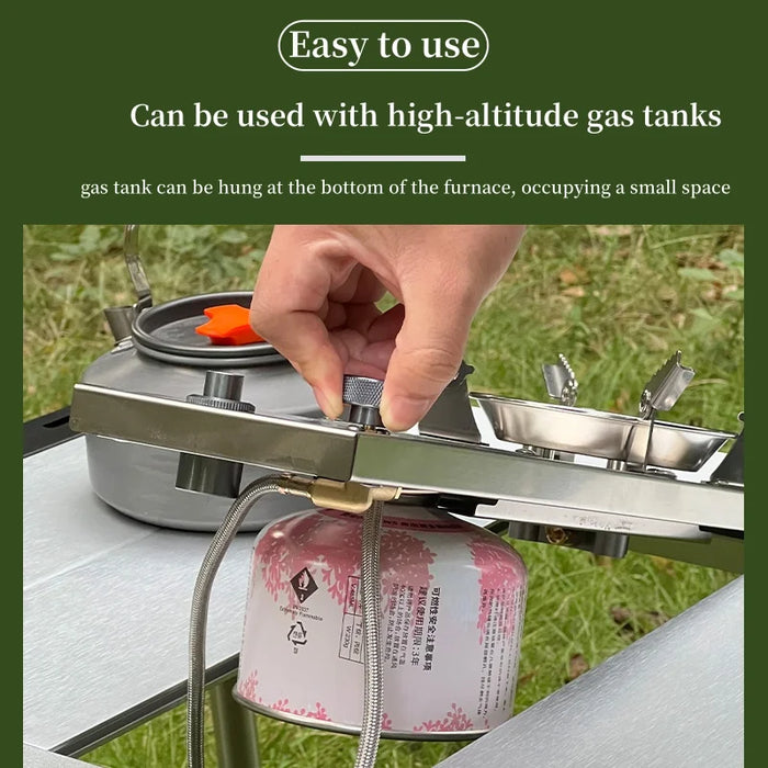 7200W High Power Silver Gas Stove for Outdoor Cooking