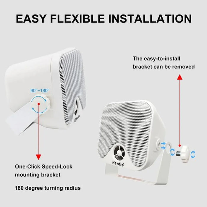 Compact IP66 Outdoor Box Speakers with PEI Dome Tweeter