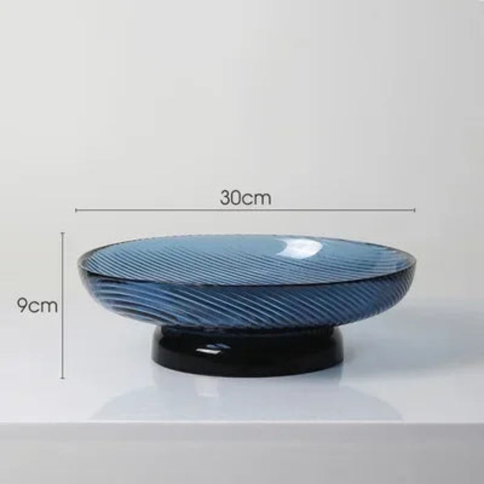 Modern Glass Fruit Plate – Decorative Dining Table Centrepiece