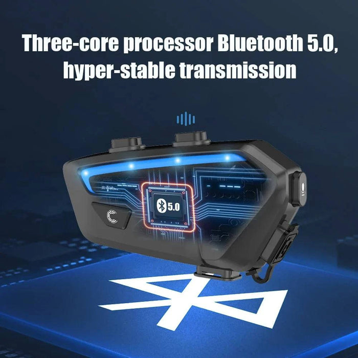 Bluetooth motorcycle helmet intercom with one set in black color