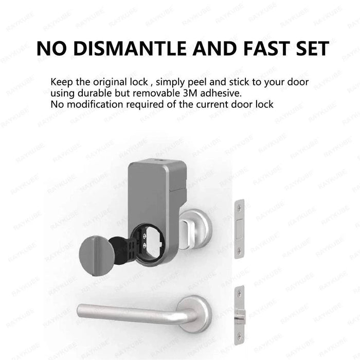 Smart door lock suitable for various door types like glass and wood