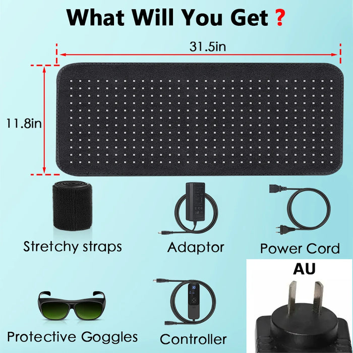 Red & Infrared Therapy Heating Pad with Light Cushion for Muscle Pain Relief