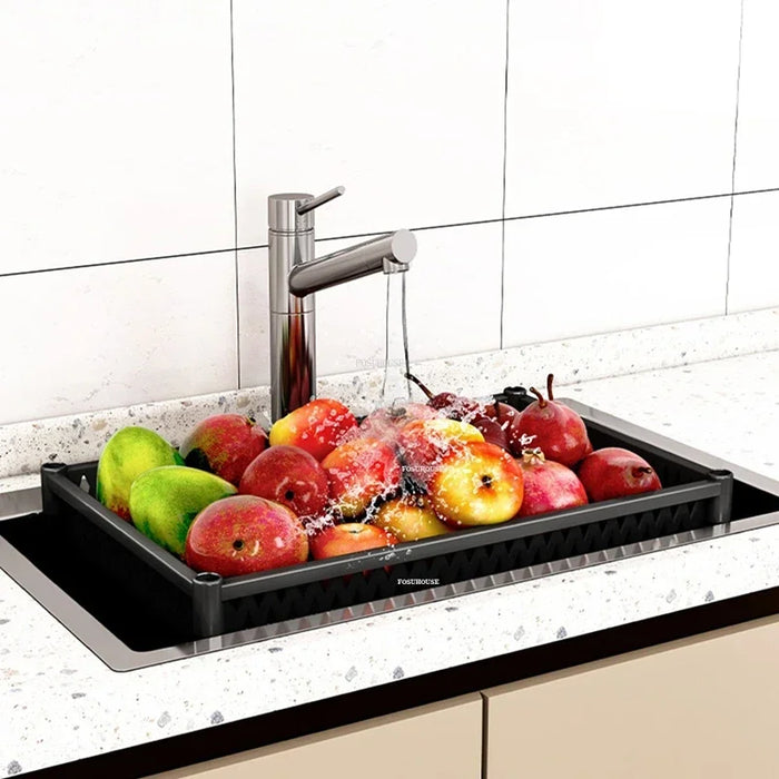 Rolling 4-Tier Storage Organizer for Kitchen or Pantry  A Black-5 layers