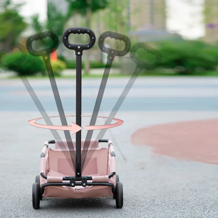 Lightweight Pet Trolley Stroller, Portable for Outdoor Use