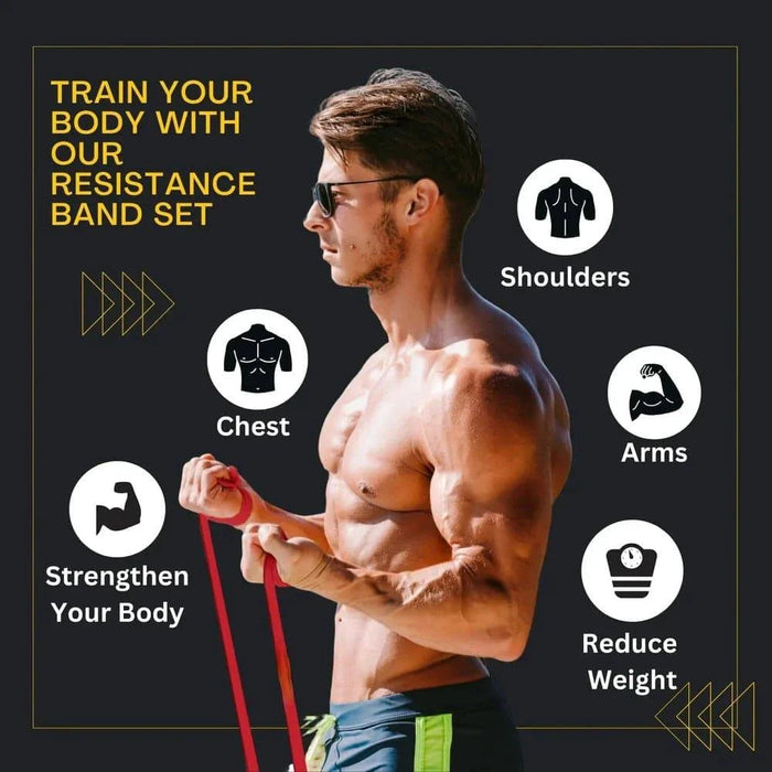 High-performance, durable resistance bands for enhanced workouts - 4 pieces