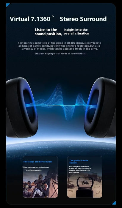Wireless Gaming Headset White with Mic and Noise Reduction