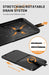 Expandable black dish drying rack with drainboard and utensil holder