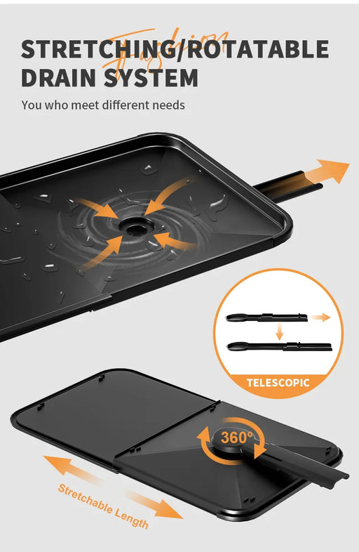 Telescopic design allows for easy adjustment to fit different kitchen counters
