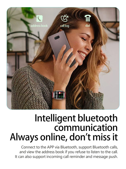 IP68 Waterproof Smartwatch with Blood Pressure & Sugar Monitor