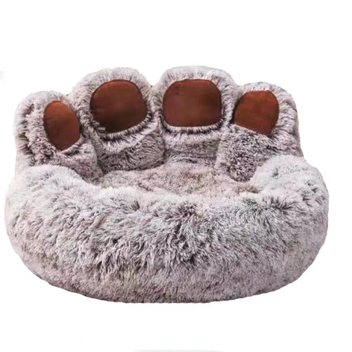 XL 90cm Fluffy Dog Bed Soft Pet Sofa Basket Kennel Mat in Gradient Coffee