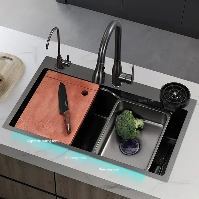 Stainless Steel Single Bowl Sink, 60x45cm with Faucet