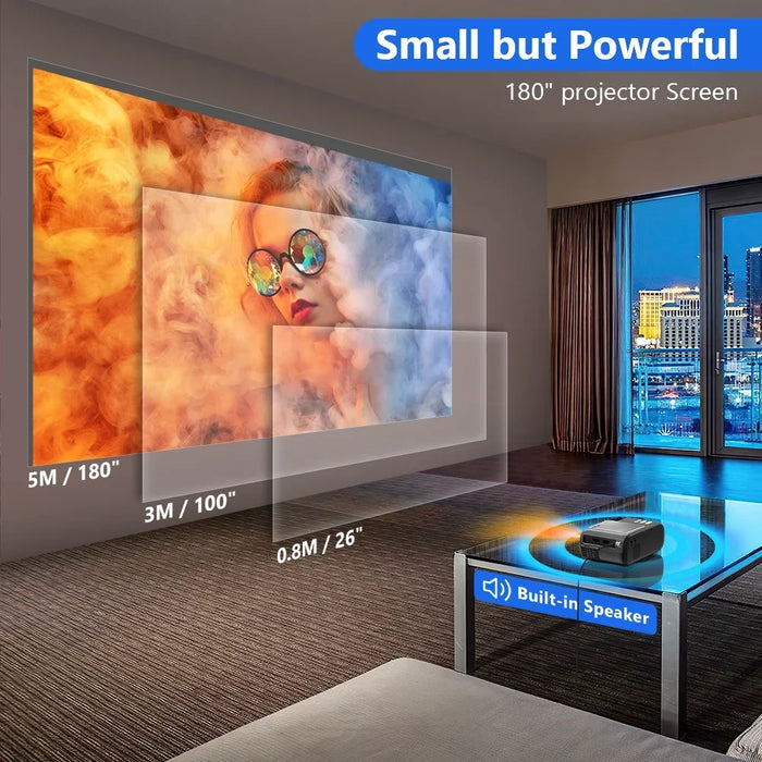 Mini Android Projector with Bluetooth and 12000 Lumens