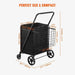 Folding Shopping Cart with Removable Waterproof Liner and 360° Swivel Wheels (150 kg Capacity) compact and foldable design for easy storage and transport