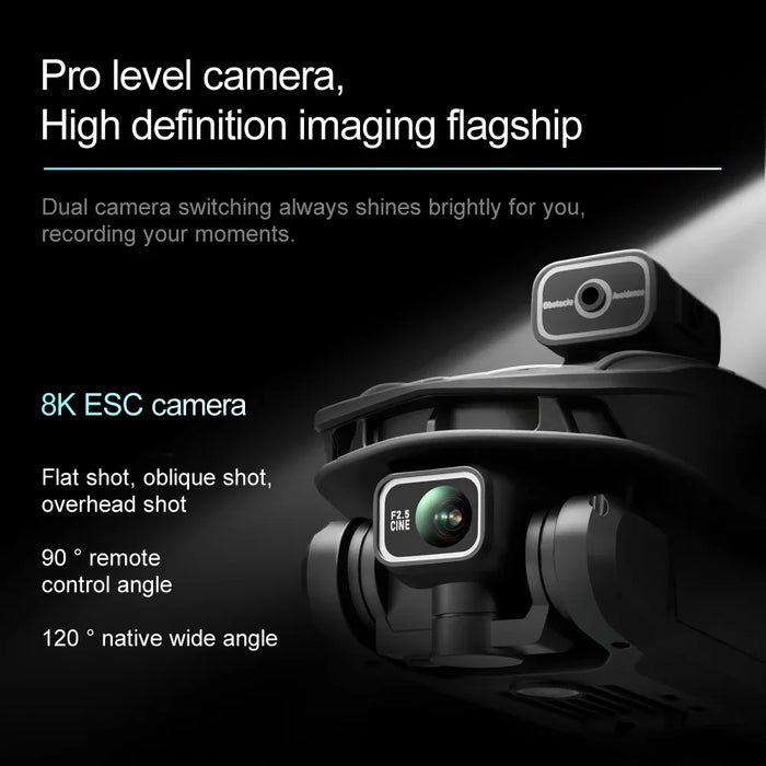 8K GPS Drone with Screen, Zoom, Obstacle Avoidance