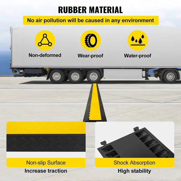 Durable industrial-grade rubber with PVC cover, water-resistant and wear-proof