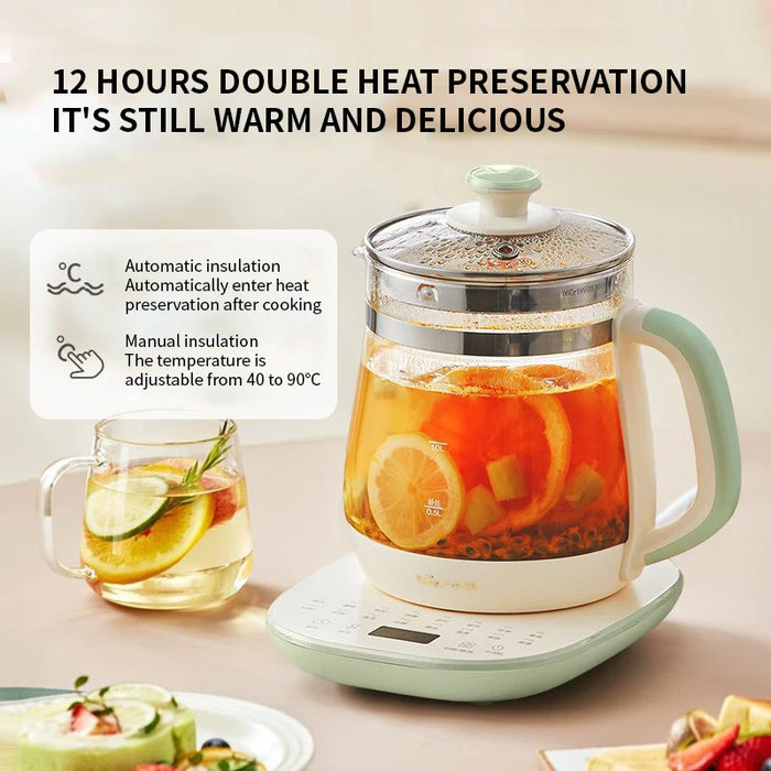 1.5L Electric Glass Kettle with Strainer & Auto-Off