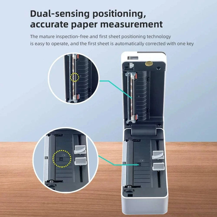 Thermal Label Printer supports automatic and manual paper feeding