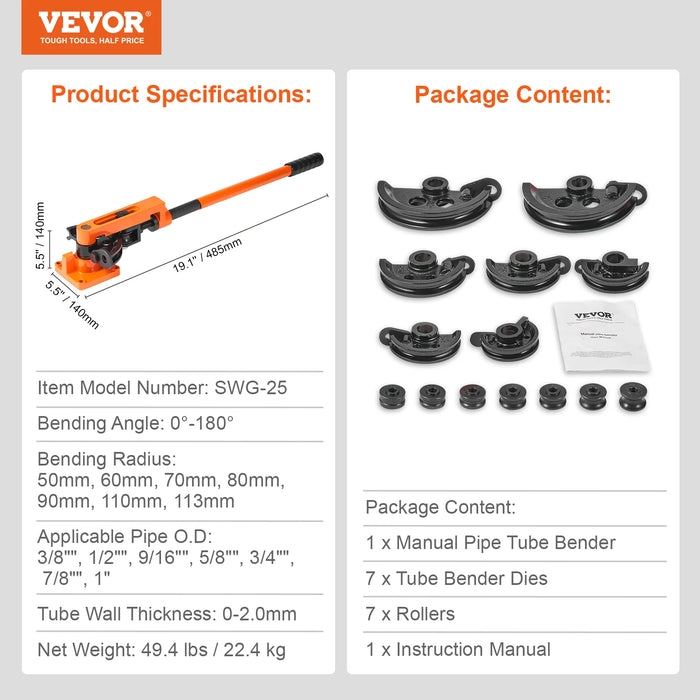 High precision, strength, and ease of use for all tube bending needs