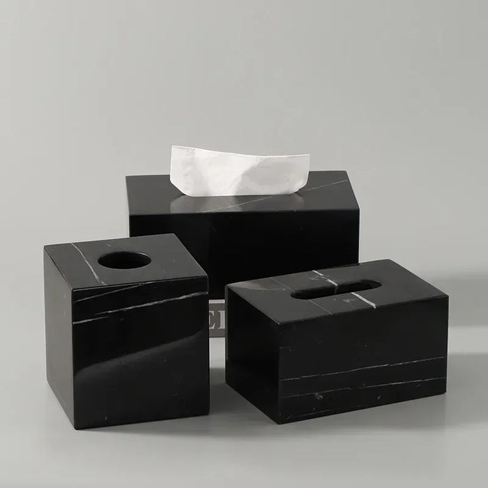 Large Marble Tissue Box Square Modern Design for Home Decor