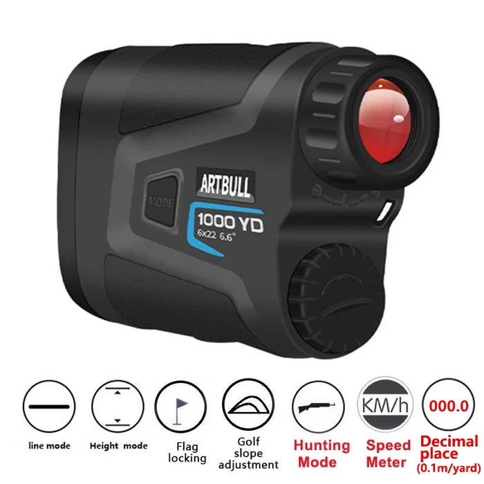 Versatile Golf Laser Rangefinder with Slope Compensation and Multiple Modes